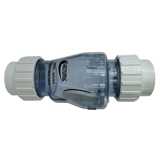 PVC-U Rückschlagklappe 90mm mit Verschraubung, DIN 8063