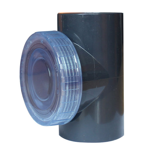 PVC-U Rückschlagklappe 63mm transparent PN10