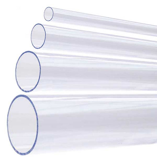 PVC-U Druckrohr transp. 110x1,5mm, PN10, 1 Meter DIN 8062, max Länge 1 Meter