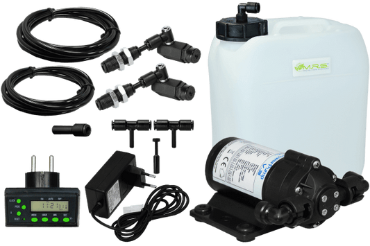 Beregnungsanlage Black-Line 2 Sprühdüsen, Timer, Wassertank