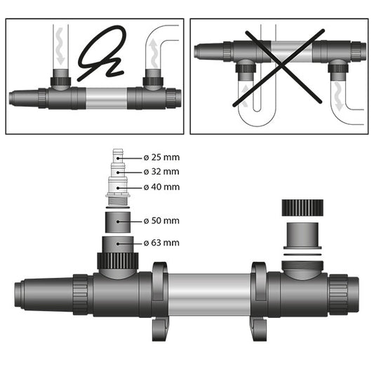 Teichheizung Edelstahl 2kW bei Teichabdeckung, Fischteich