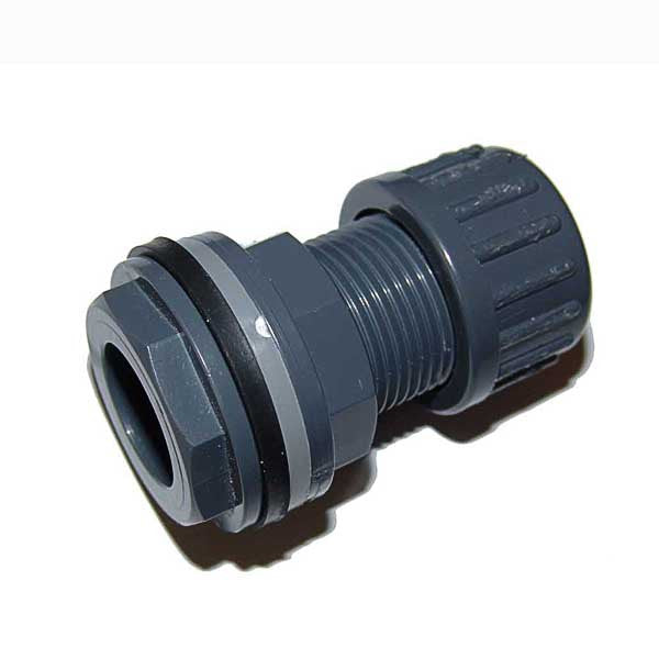 PVC-U Klemmdurchführung 32mm 1 1/4 Zoll Bohrung 43mm, DIN 8063, PN10