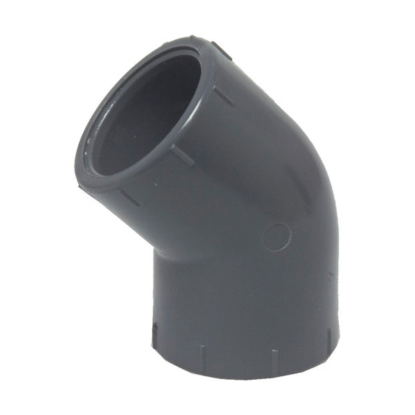 PVC-U Elbow 63mm 45 Degree DIN 8063, PN16