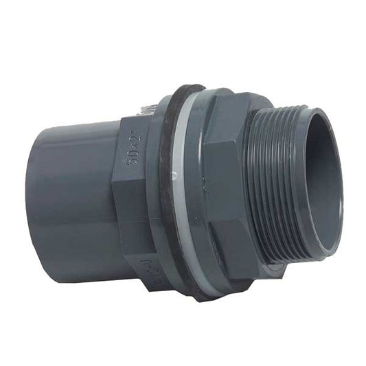 PVC-U Tank Connector 75/90mm X 3 Inch Bore 89mm, DIN 8063, PN10