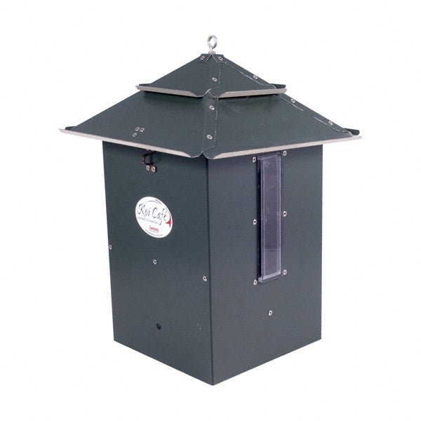 Distributeur automatique de nourriture Koi Cafe vert, cellule solaire incluse