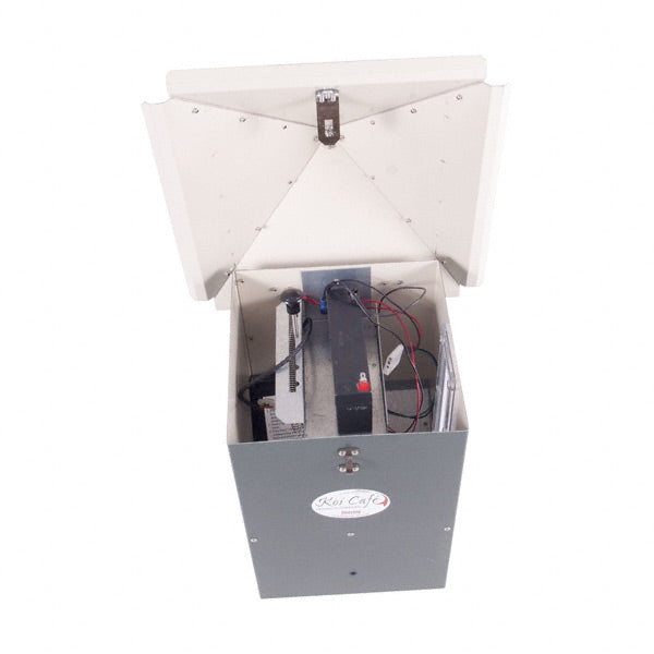 Distributeur automatique de nourriture Koi Cafe vert, cellule solaire incluse
