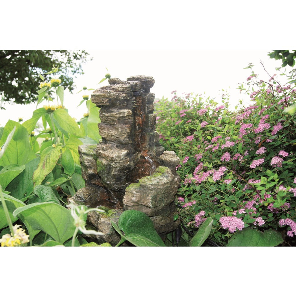 Acqua Arte Set Chios, Outdoor Brunnen, Mini Wasserfall, Wasserreservoir