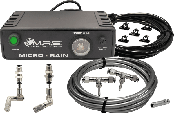 Système d'irrigation Micro-Rain, minuterie et 2 buses en céramique