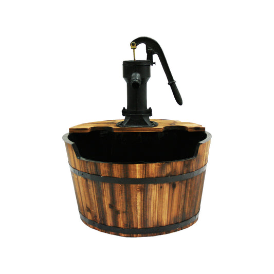 Wasserspiel Newcastle Set, Outdoor Brunnen, Holzfass