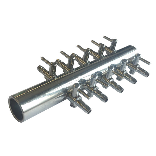 Luftverteilerhahn - 10x 4mm Anschlüsse für Belüftungspumpe Alita 40 - 150 , Teichbelüftung