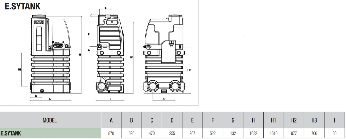 DAB E.sytank Typ AG 500 Liter Behälter + E.sybox Hauswasserautomat