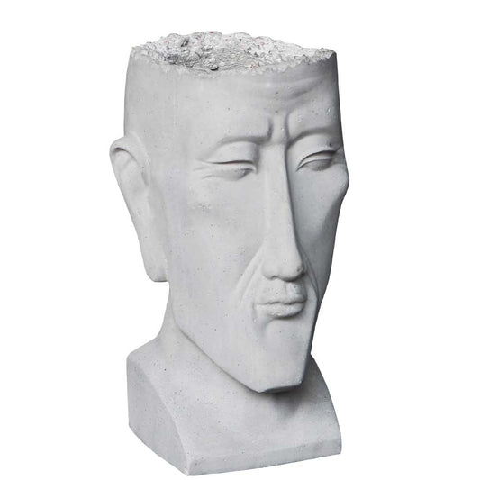 CEMENT HEAD BT368 FOR PLANTING H 46CM GREY